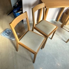 MUJI テーブル　椅子✖️3の画像