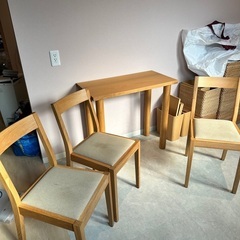 MUJI テーブル　椅子✖️3