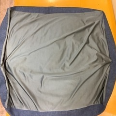 【リサイクルサービス八光】幅80cm　ブルー/グレー　ビーズクッションの画像