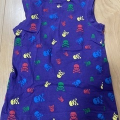 中古110cm 男の子　スカル柄ノースリーブの画像