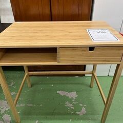 【ドリーム川西店御来店限定】IKEA  組立式デスク　竹　／クリーニング済み 【2001836255601060】の画像