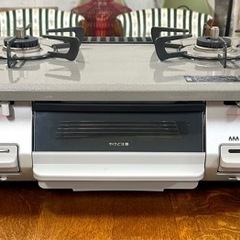 お引取り限定 美品 22年製 リンナイ 都市ガス用コンロ 2口ガステーブル KG67PBRRの画像