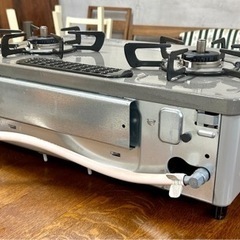 お引取り限定 美品 22年製 リンナイ 都市ガス用コンロ 2口ガステーブル KG67PBRRの画像