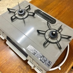 お引取り限定 美品 22年製 リンナイ 都市ガス用コンロ 2口ガステーブル KG67PBRRの画像