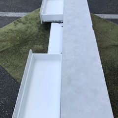 ▼値下げ▼【展示品・未使用品】テレビ台 ローボード 脚付き 幅240cm 日本製 収納 引き出し ストーン風 モルタル風 スチール  参考価格79,990円💳自社配送時🌟代引き可💳※現金、クレジット、スマホ決済対応※の画像