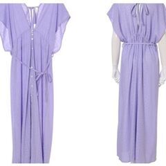 本日お渡し可能です。最終値下げ。美品　未使用　バックシャン2wayマキシワンピース ¥6,039 (fifth) の画像