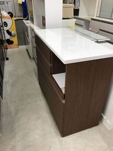 レンジボード ニトリ 茶 木目調 W(幅)120.0×D(奥行き)50.5×H(高さ)96.0cm ※クリーニング済み