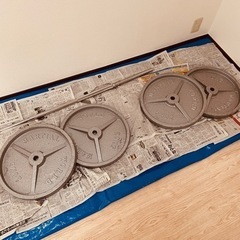 バーベル106.5kgセット⭐︎シャフトとプレートのみ⭐︎世田谷区若林5丁目まで受取の画像