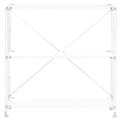 無印良品 スチールユニットシェルフ ワイドタイプ 幅112cm 3段 ライトグレー　2個セット