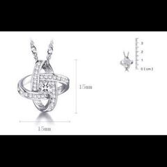 ≒▼m→→→j31-2--刻印/ブリリアントカットスクリューアーチペンダントネックレスC＊Bの画像