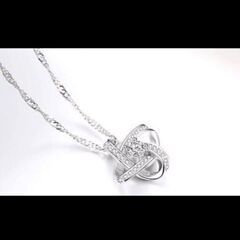 ≒▼m→→→j31-2--刻印/ブリリアントカットスクリューアーチペンダントネックレスC＊Bの画像