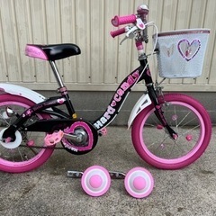 kids自転車女の子16インチ取説、付属あり。綺麗
　