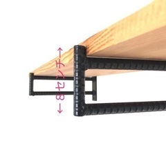 壁掛けシェルフ　
飾り棚　 異形丸鋼棚　　 壁掛け棚 　　 の画像