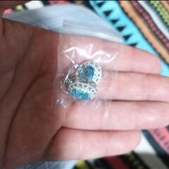 ▼≒m→→→j31-2--大粒ブルートパーズＣＺラウンドパヴェフックピアスの画像