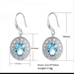 ▼≒m→→→j31-2--大粒ブルートパーズＣＺラウンドパヴェフックピアスの画像