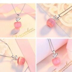 ≒m→→→j31-2--ピンクストーンアップルペンダントネックレスの画像