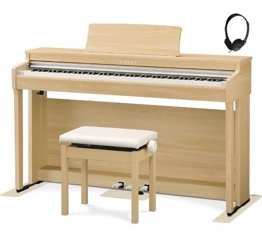 電子ピアノ（KAWAI、2022年製、木製ベージュ)