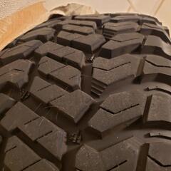美品！富山市よりEXTREMEホイールマットブラック4本セット20インチ9Jインセット18タンドラセコイア ランクル20010070LX570タイヤ9.5分山程度285/60/20の画像
