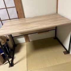 【取引中】
[幅120] パソコンデスク タップ収納付き 木製 ...