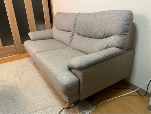 オファー 7/26 24時締切 3人掛けソファ ニトリ グレー