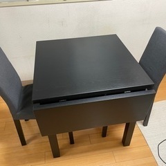 IKEA　ダイニングテーブル　ブラック 7/26締切 IKEA ダイニングテーブル