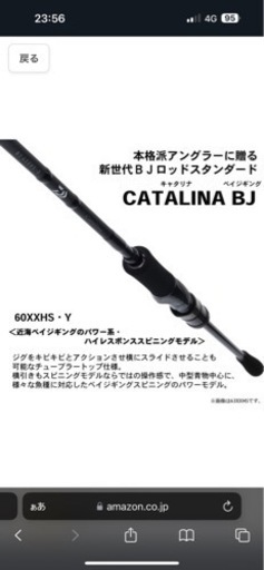 釣具　キャタリナ　BAYJIGGING 66XHS