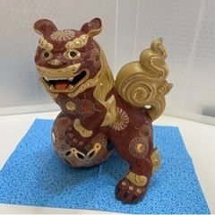 シーサー 九谷焼 玉乗り 置物 昭和レトロ アンティーク インテリア 縁起物 厄除け 魔除けの画像