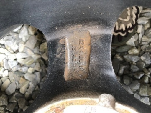 アルミホイール12x4.00 B  IS42 中古タイヤ