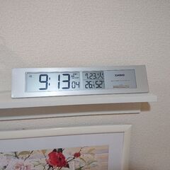 募集中／ 電波時計 温湿度時計 電池式 SEIKO セイコーの画像