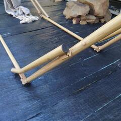 値下げハンモック3way　自立式　木目調の画像