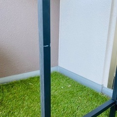 【譲ります】引取限定　IKEA  ガラス天板コンソールテーブル　カウンターデスク　大理石調リメイクの画像