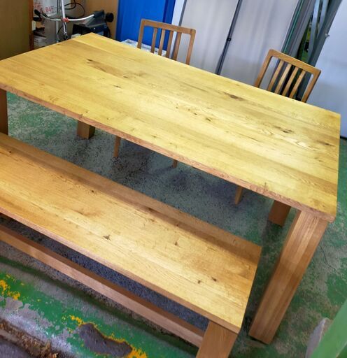 ダイニング4点セット チェア×2 モデル DEN デン ベンチ クラッシュゲート イージーライフ 関家具 木製