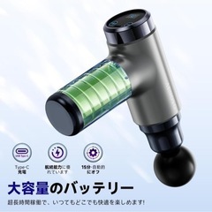 【最終価格】新品未使用 筋膜リリースガン ハンディガン 超静音 肩こりの方にもおすすめ！の画像