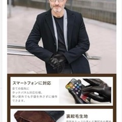 新品　Fonzell Rosso手袋 メンズ スマホ対応 裏起毛 シープスキン（羊革の画像