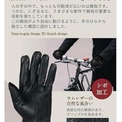 新品　Fonzell Rosso手袋 メンズ スマホ対応 裏起毛 シープスキン（羊革の画像