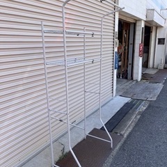 ランドリーラック 白 パイプラック 