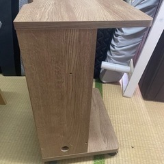 サイドテーブル　木目の画像
