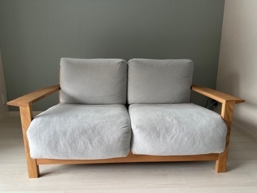 ※値下げしました！〈取りに来られる方限定〉木製フレームソファー