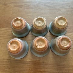 萩焼の急須と湯呑み6客
の画像