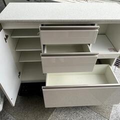 【引取先決まりました！】 美品!! ニトリ キッチンカウンター レンジ台 レンジボード  食器棚 キッチン収納 キッチンキャビネットの画像