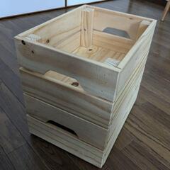 美品☆IKEA KNAGGLIG クナッグリグ パイン材ボックス...