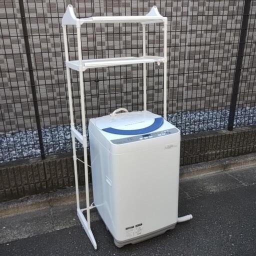 洗濯機　洗濯ラック付き　（0）