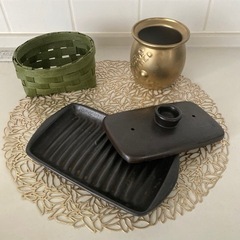 魚焼き、蛸壺、カゴ、ランチョンセット