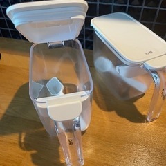 マーナ  　2個セット　marna 調味料ポット スプーン付き (2個入り) 調味料入れ キッチン 砂糖入れ (グッドロックコンテナ) 湿気防止 パッキン...セットの画像