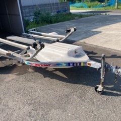 2台積みトレーラーと初期型スーパージェット