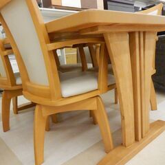 ニトリ ダイニングテーブルセット ラグーンHD150 回転式チェア4脚