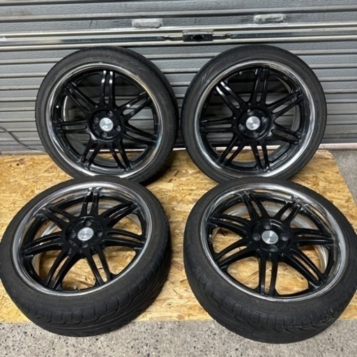 北海道旭川市 WORK ワーク VARIANZA 18インチ 深リム ブラポリ アルミホイール4本セット！タイヤおまけ 4穴 PCD100 7.5JJ ＋49