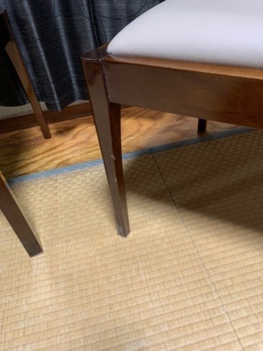 高級家具　モリシゲ　ダイニングチェア　2脚　
本革