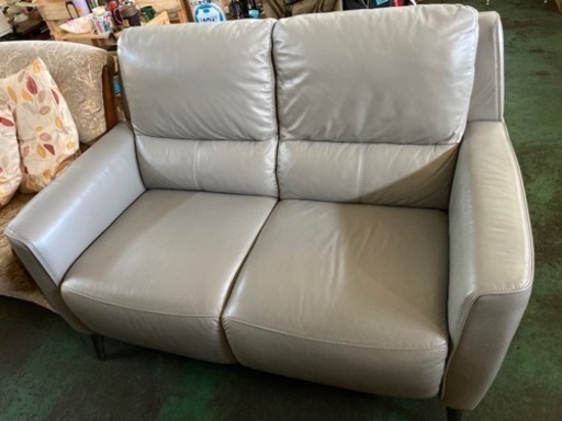 格安出品☆美品☆本革☆2人掛けソファー☆