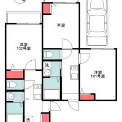 💜✨🏥レスキュー賃貸🏥✨『2K』越谷市北越谷✨敷金礼金無料💰✨最...